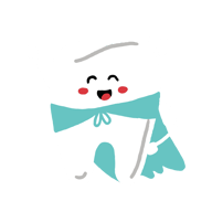 Tooth dressed as a superhero