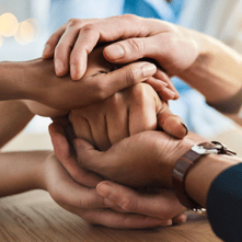 People holding hands