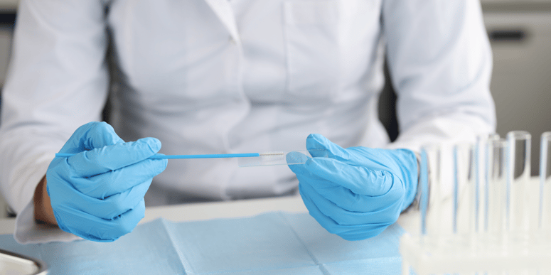 Doctor preparing for a cervical cancer screening